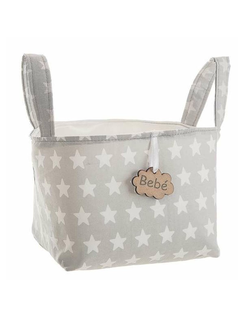 Korb Grau Sterne Mit Griffen 17 x 13,5 x 20 cm