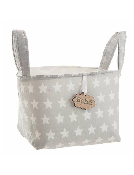 Korb Grau Sterne Mit Griffen 17 x 13,5 x 20 cm