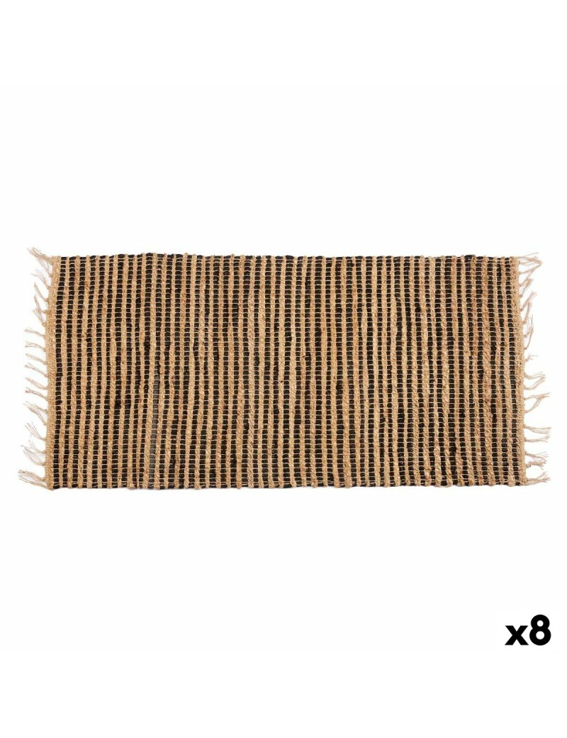 Tapis Noir Naturel 70 x 1 x 140 cm (8 Unités)