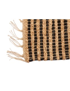 Tapis Noir Naturel 70 x 1 x 140 cm (8 Unités)