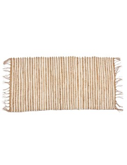 Teppich Weiß natürlich 70 x 1 x 140 cm (8 Stück)