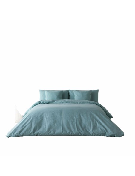 Housse de Couette Naturals LINO BLANCO Vert 143 x 200 cm