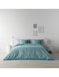 Nordic cover Naturals LINO BLANCO Green 143 x 200 cm