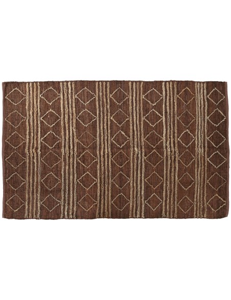 Alfombra Home ESPRIT Marrón Rombos 160 x 230 x 1 cm Alfombra Home ESPRIT Marrón Rombos 160 x 230 x 1 cm