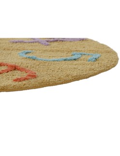 Alfombra Home ESPRIT Verde Rosa Mostaza Infantil 100 x 100 x 1 cm