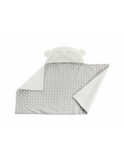 Couverture de bébé Réversible Avec capuche 90 x 66 cm Etoiles
