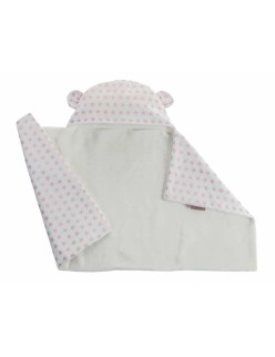 Couverture de bébé Réversible Avec capuche 90 x 66 cm Etoiles
