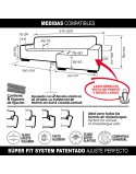 Funda para chaise longue de brazo largo derecho Sofaskins NIAGARA 210 - 340 cm