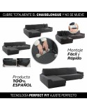 Cover for chaise longue with long left arm Sofaskins NIAGARA 210 - 340 cm