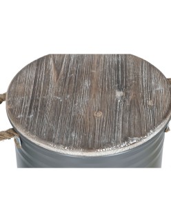 Set di Bauli Home ESPRIT Giallo Verde Grigio Marrone scuro Metallo Vintage 38 x 38 x 48 cm