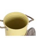 Set di Bauli Home ESPRIT Giallo Verde Grigio Marrone scuro Metallo Vintage 38 x 38 x 48 cm