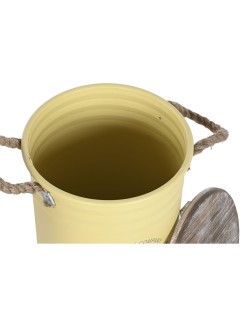 Set di Bauli Home ESPRIT Giallo Verde Grigio Marrone scuro Metallo Vintage 38 x 38 x 48 cm