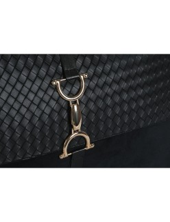 Cuscino Home ESPRIT Nero Dorato 50 x 10 x 30 cm