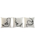Coussin Home ESPRIT Naturel 45 x 15 x 45 cm (3 Unités)