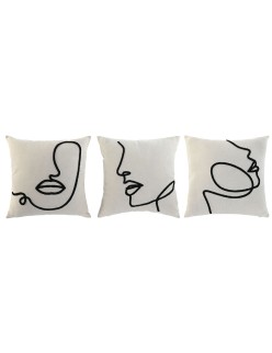 Cuscino Home ESPRIT Naturale 45 x 15 x 45 cm (3 Unità)