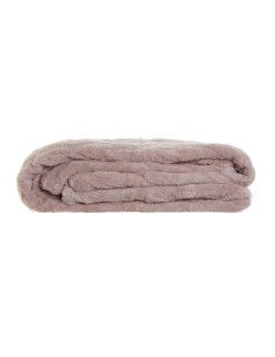 Manta DKD Home Decor Cor de Rosa Losangos 150 x 200 x 1 cm
