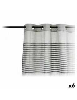 Cortinas 140 x 260 cm Cinzento claro (6 Unidades)