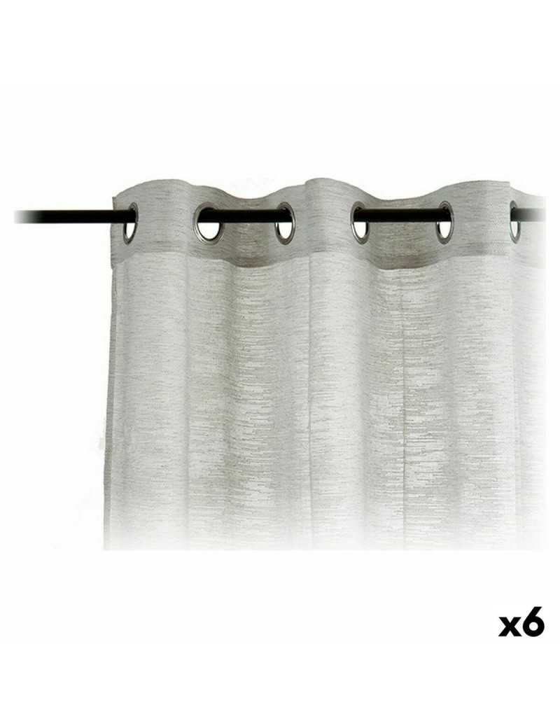 Cortinas 140 x 260 cm Cinzento (6 Unidades)