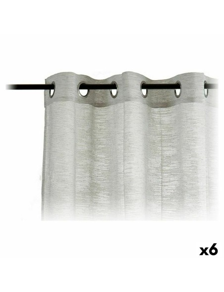 Cortinas 140 x 260 cm Cinzento (6 Unidades)