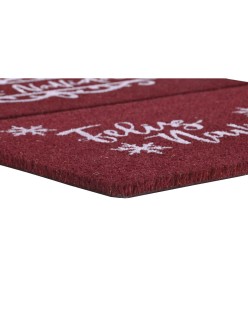 Felpudo DKD Home Decor Blanco Rojo PVC Fibra de coco 60 x 40 x 1,5 cm (2 Unidades)