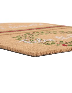 Felpudo DKD Home Decor Blanco Marrón Rojo Verde PVC Fibra de coco 60 x 40 x 1,5 cm (2 Unidades)