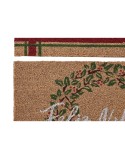 Felpudo DKD Home Decor Blanco Marrón Rojo Verde PVC Fibra de coco 60 x 40 x 1,5 cm (2 Unidades)