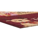 Felpudo DKD Home Decor Rojo Multicolor PVC Fibra de coco 60 x 40 x 1,5 cm (2 Unidades)