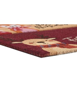 Felpudo DKD Home Decor Rojo Multicolor PVC Fibra de coco 60 x 40 x 1,5 cm (2 Unidades)