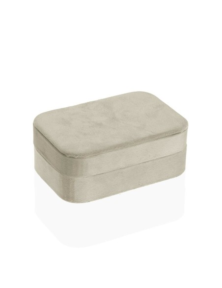 Caja-Joyero Versa Crema Madera Espejo Madera MDF 10 x 6 x 14,7 cm Caja-Joyero Versa Crema Madera Espejo Madera MDF 10 x 6 x 14,7 cm