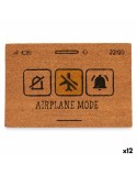 Paillasson Airplane Mode Jaune Naturel 60 x 1 x 40 cm (12 Unités)