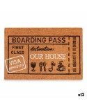 Felpudo Boarding Pass Natural 60 x 1 x 40 cm (12 Unidades)