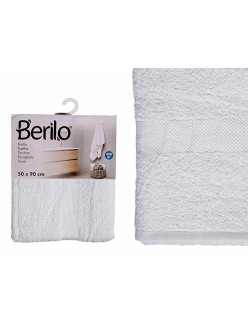 Bath towel Berilo 89677 White 80 % cotton 20 % Polyester 50 x 90 cm (6 Units)