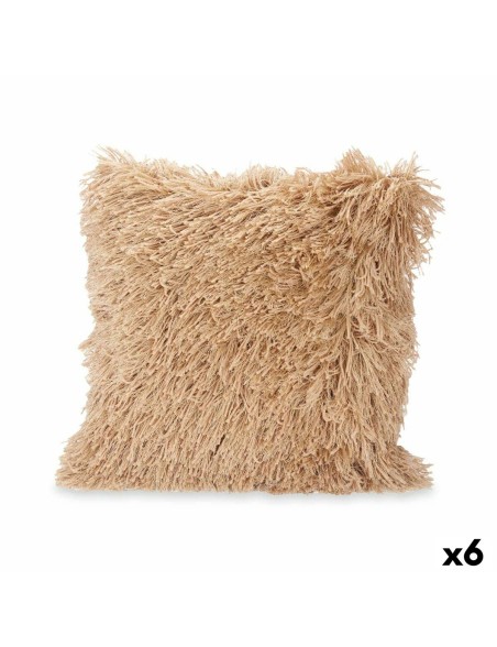 Cojín Beige Algodón Poliéster 45 x 2 x 45 cm (6 Unidades) Cojín Beige Algodón Poliéster 45 x 2 x 45 cm (6 Unidades)
