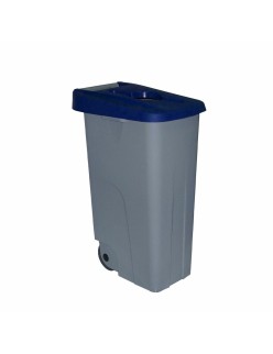 Dustbin with Wheels Denox Blue 85 L 58 x 41 x 76 cm (2 Units)