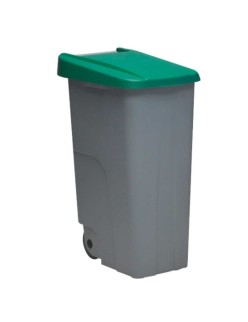 Cubo de Basura con Ruedas Denox 85 L Verde 58 x 41 x 76 cm