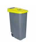 Cubo de Basura con Ruedas Denox 85 L Amarillo 58 x 41 x 76 cm