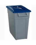 Cubo de Basura para Reciclaje Denox Azul 65 L (2 Unidades)