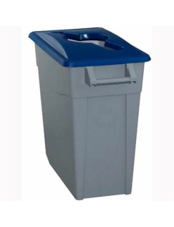 Cubo de Basura para Reciclaje Denox Azul 65 L (2 Unidades)