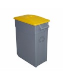 Cubo de Basura para Reciclaje Denox Amarillo 65 L (2 Unidades)