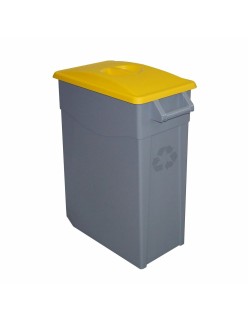 Cubo de Basura para Reciclaje Denox Amarillo 65 L (2 Unidades)