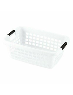 Cesto per i Panni Sporchi Con manici Bianco 50 L (6 Unità)