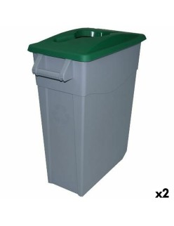 Cubo de Basura para Reciclaje Denox Verde 65 L (2 Unidades)