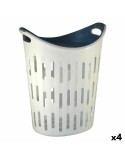 Cesto para la Ropa Sucia Blanco Bandeja 60 L (4 Unidades)