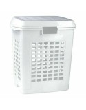 Cesto per i Panni Sporchi Bianco 50 L (4 Unità)