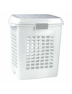 Cesto per i Panni Sporchi Bianco 50 L (4 Unità)