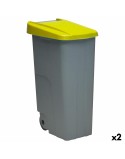 Caixote do Lixo com Rodas Denox 110 L Amarelo 58 x 41 x 89 cm