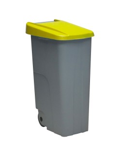 Caixote do Lixo com Rodas Denox 110 L Amarelo 58 x 41 x 89 cm
