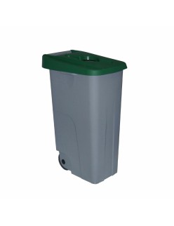 Dustbin with Wheels Denox 85 L Green 58 x 41 x 76 cm