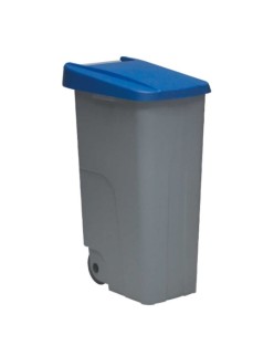 Dustbin with Wheels Denox 85 L Blue 58 x 41 x 76 cm