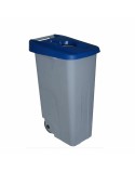 Cubo de Basura con Ruedas Denox 110 L Azul 58 x 41 x 89 cm